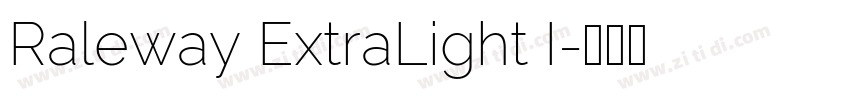 Raleway ExtraLight I字体转换